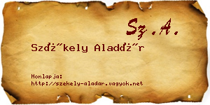 Székely Aladár névjegykártya